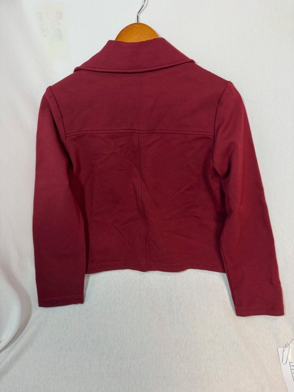 Baltic Born Peacoat XS Burgundy Cropped Jacket Double Breasted Fall - Picture 6 of 7